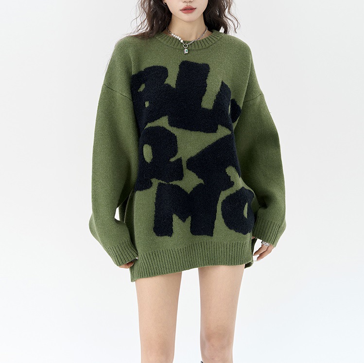Lazy Knitted Sweater Female