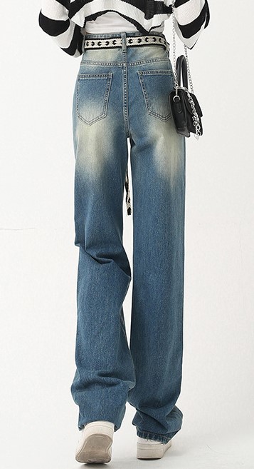 Micro pull straight leg floor mop pants