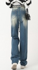 Micro pull straight leg floor mop pants