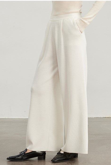 Knitted straight leg floor mop pants