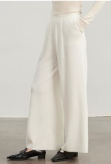 Knitted straight leg floor mop pants