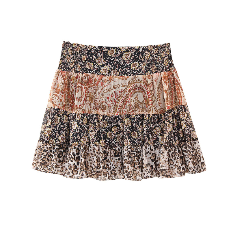 Printed layered skirt