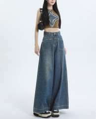 High street straight leg mop pants