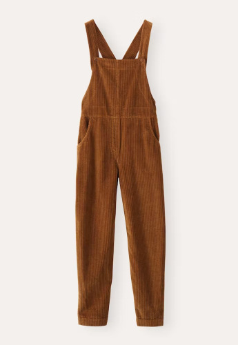Corduroy casual shoulder pants