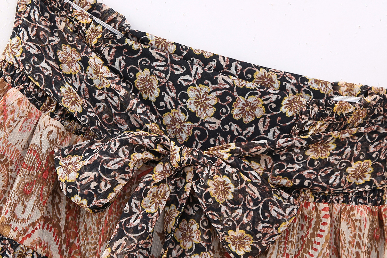 Printed layered skirt