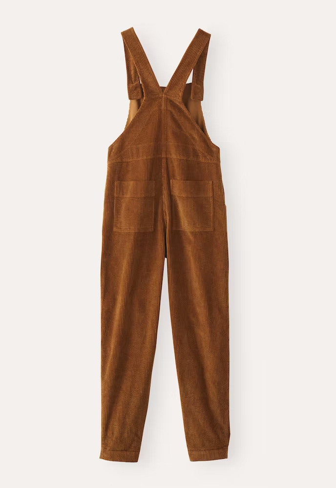 Corduroy casual shoulder pants