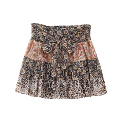 Printed layered skirt