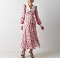 Printed long sleeved dress