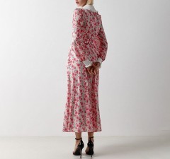 Printed long sleeved dress