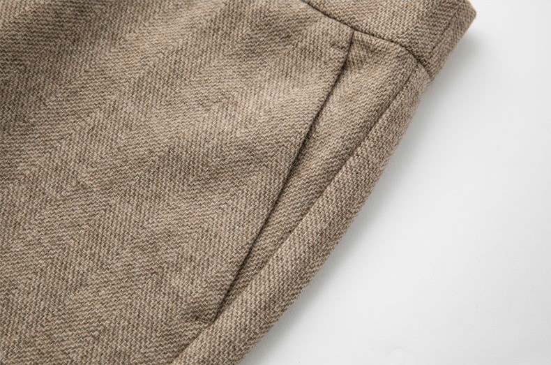 Straight leg woolen pants