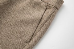 Straight leg woolen pants