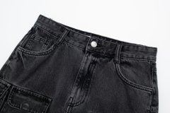Street fashion workwear denim skirt