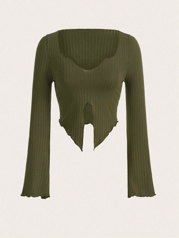 Trumpet sleeved long sleeved top