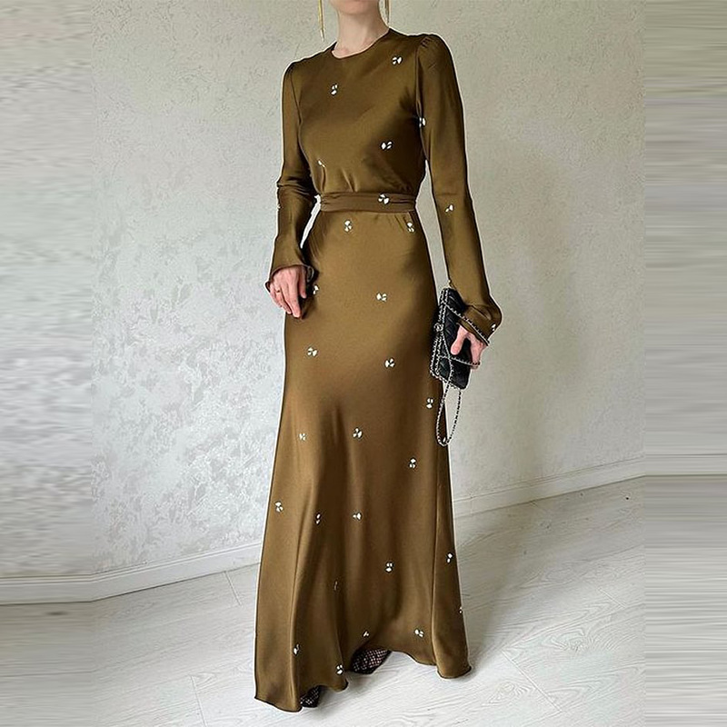Round necked floral dress