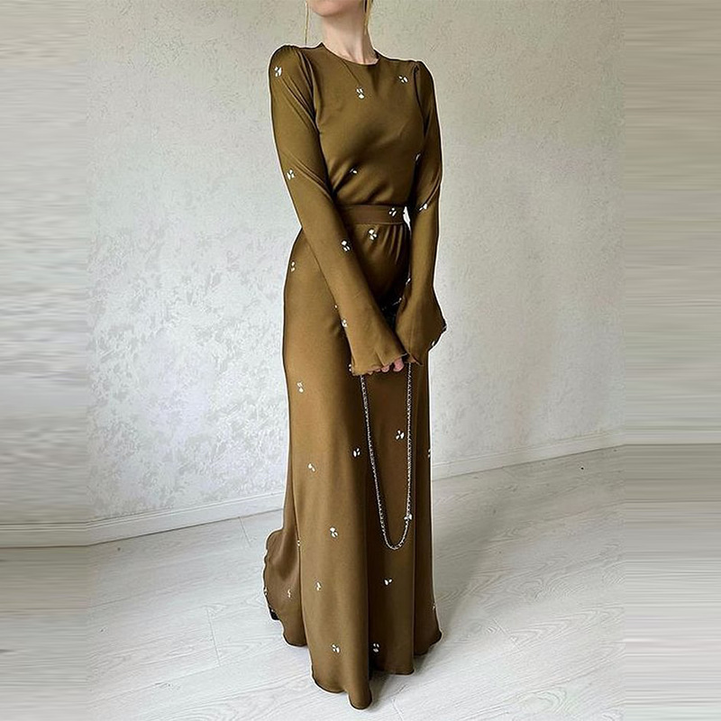 Round necked floral dress