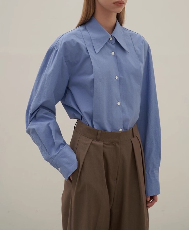 Pure cotton long sleeved shirt for women
