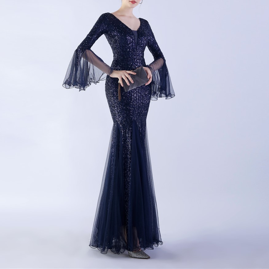 Fish Silk Wave Edge Mesh Wedding Dress