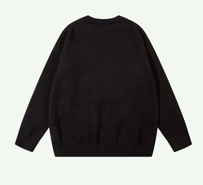 Cartoon autumn and winter couple knitted sweater