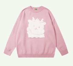 Cartoon autumn and winter couple knitted sweater