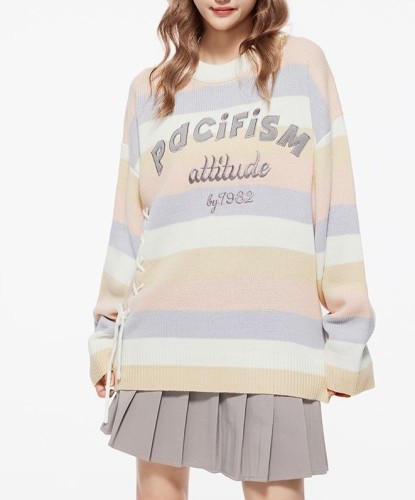 Cartoon autumn and winter couple knitted sweater