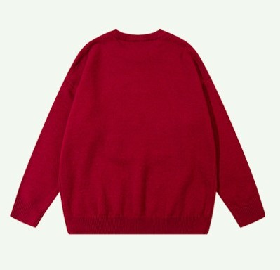 Cartoon autumn and winter couple knitted sweater