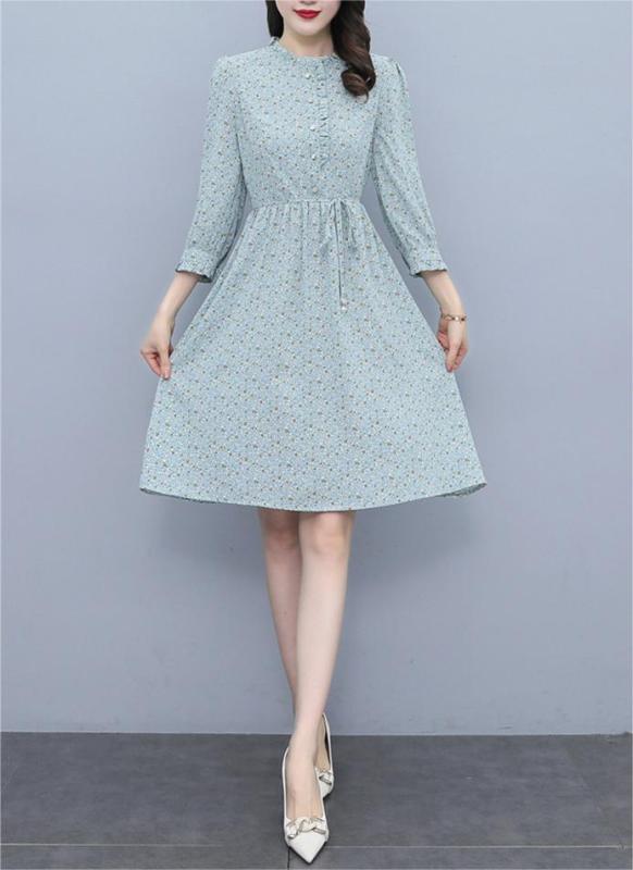 Flower printed women's dress
