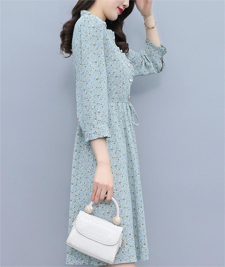 Flower printed women's dress