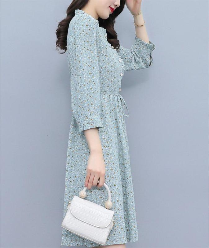 Flower printed women's dress