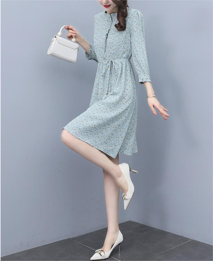 Flower printed women's dress