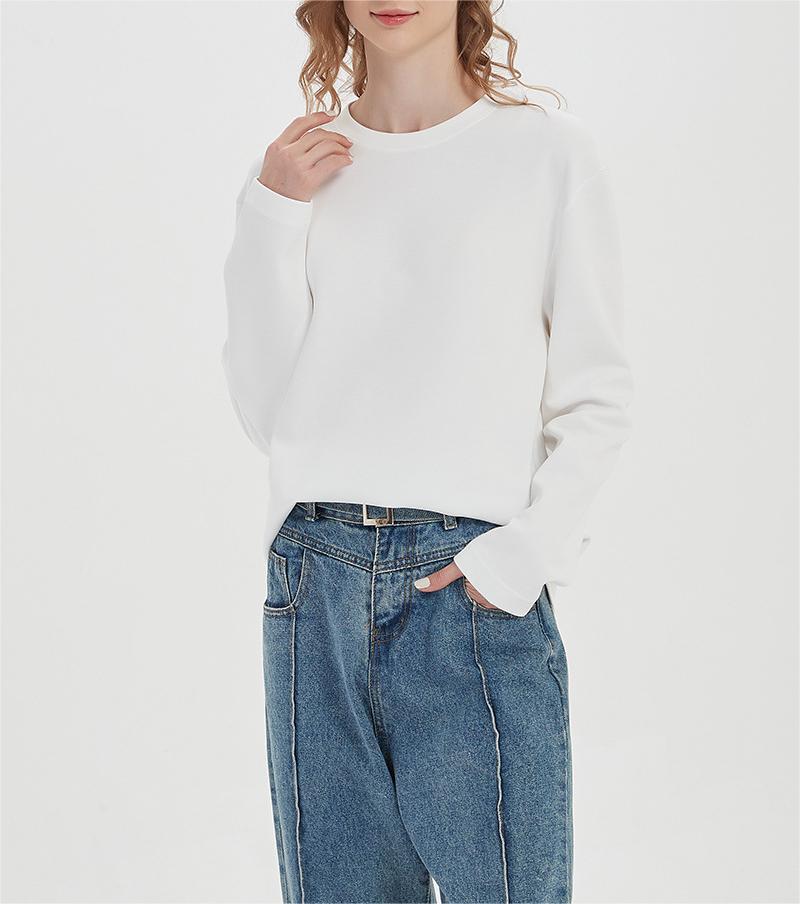 Double sided long sleeved undershirt for women