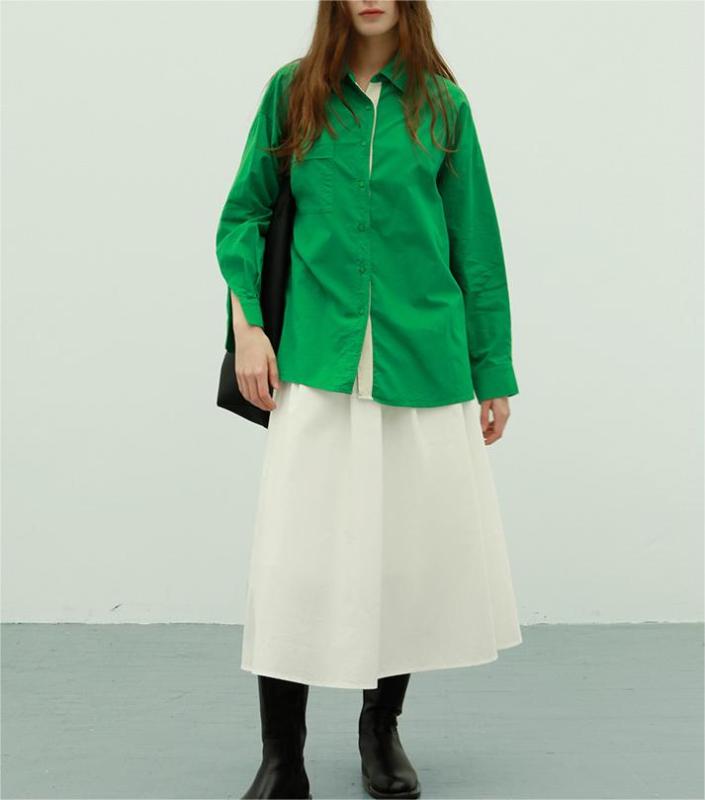 Solid color shirt for women