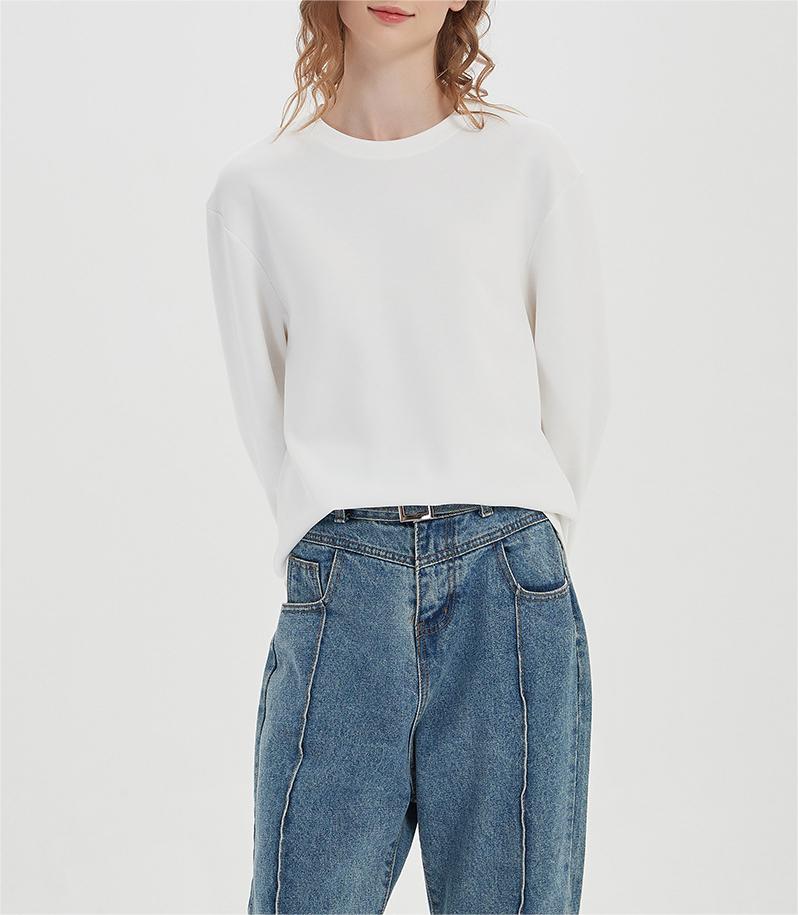 Double sided long sleeved undershirt for women