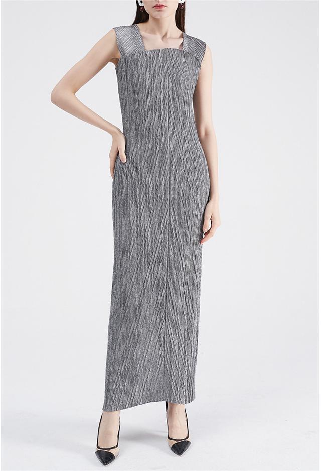 Evening fashion pleated dress