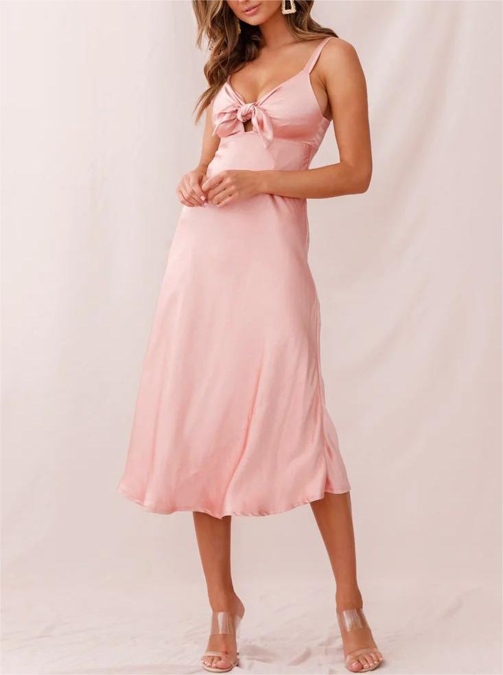 Women's suspender silk dress