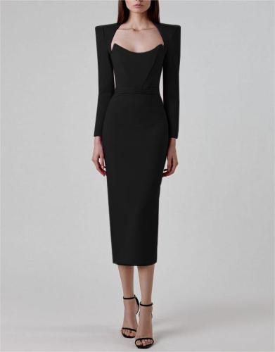 Fashionable and minimalist bandage dress