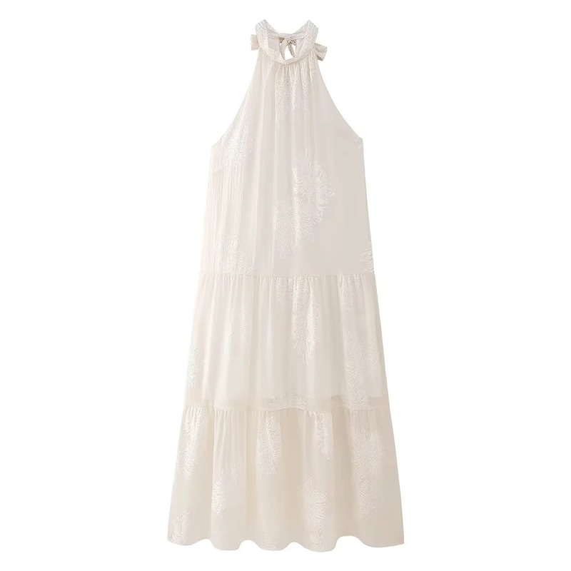 Hanging neck sleeveless dress for women