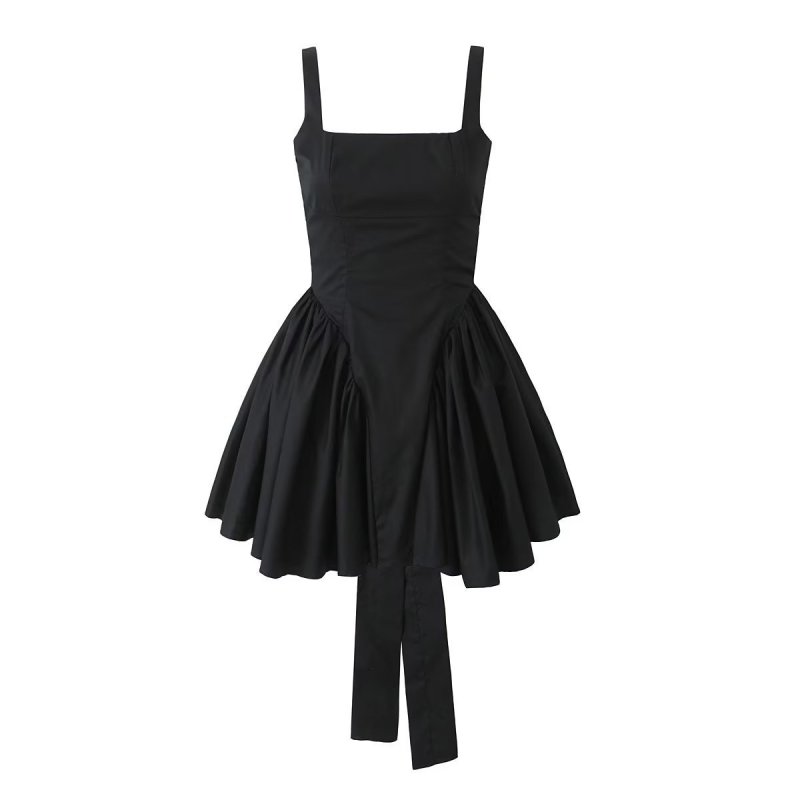 Lace up waist cinched dress