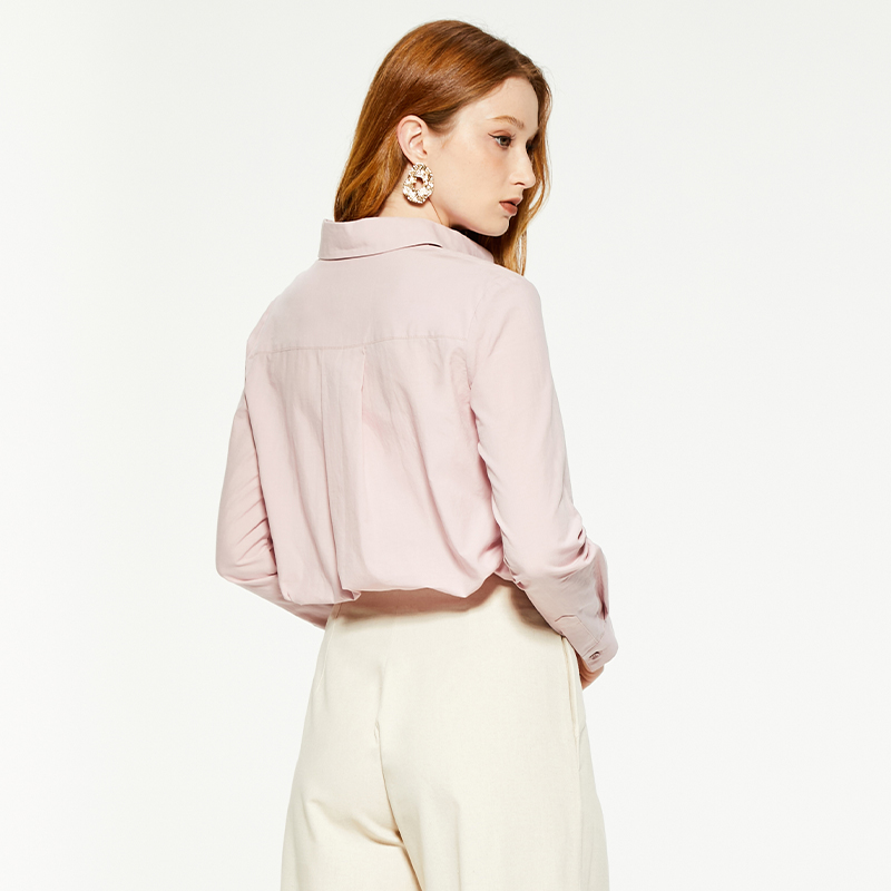 Formal pink long sleeve shirt