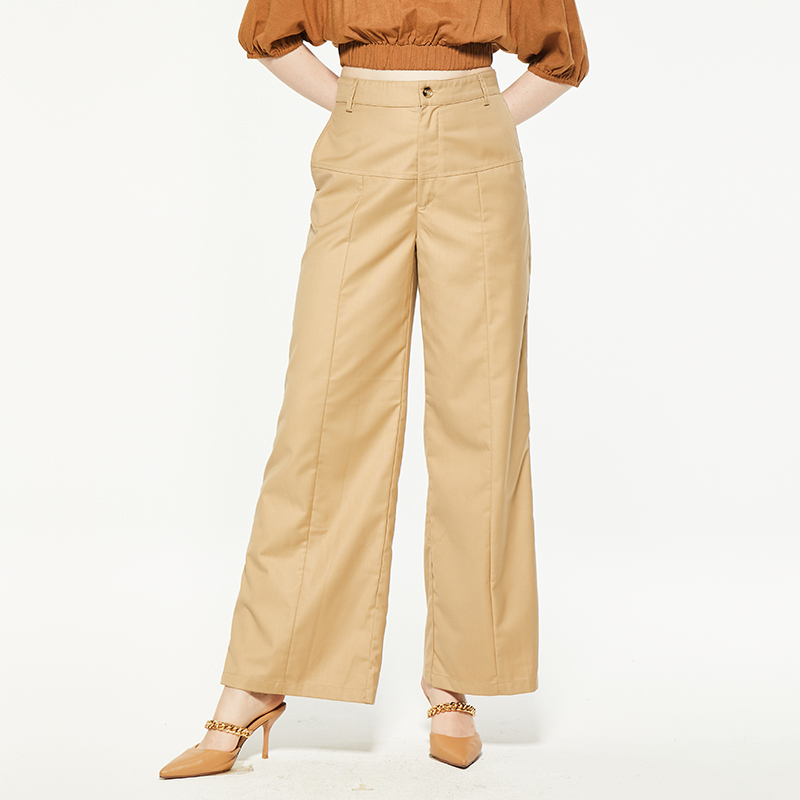 Vintage high waist pocket wide leg pants