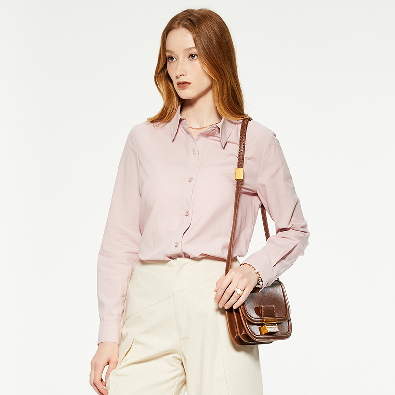 Formal pink long sleeve shirt