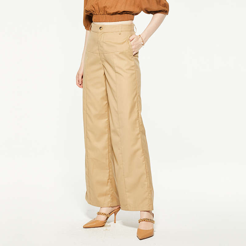 Vintage high waist pocket wide leg pants