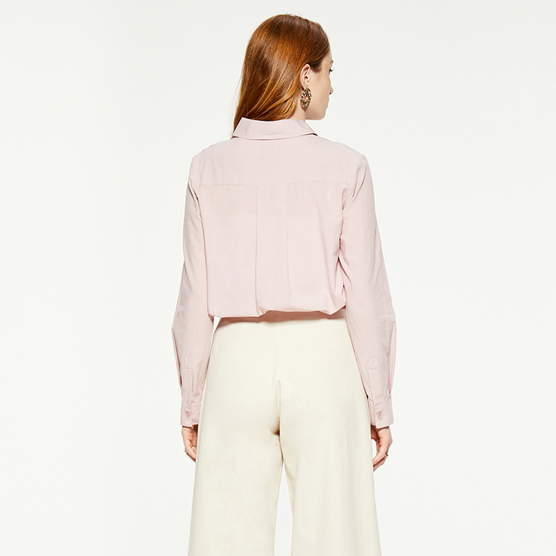Formal pink long sleeve shirt