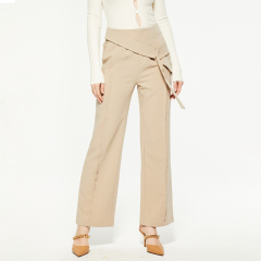 High waist slimming straight suit pants