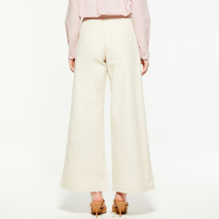 Formal beige suit wide leg pants