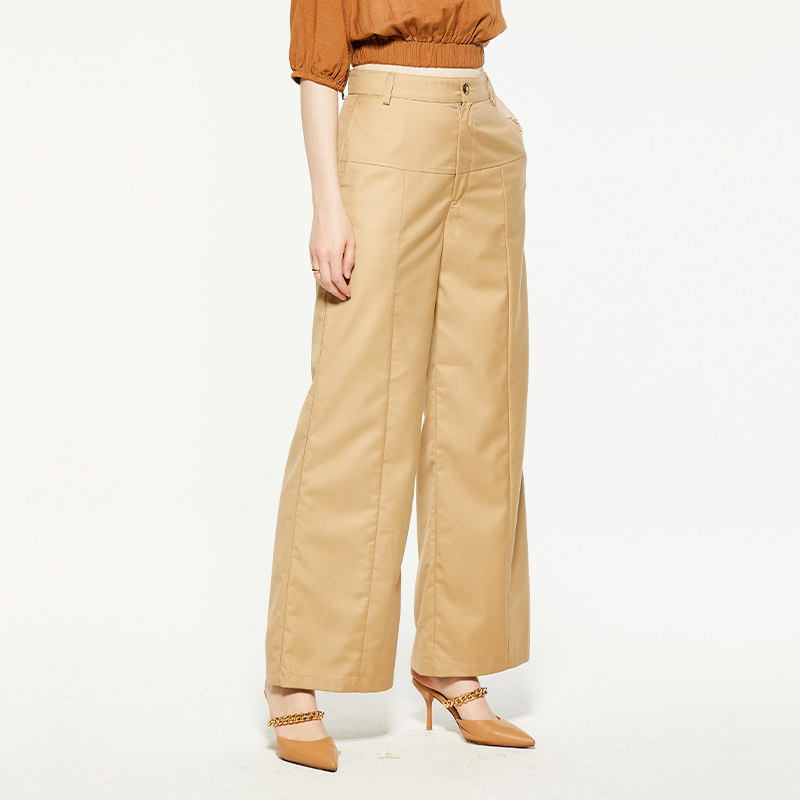 Vintage high waist pocket wide leg pants