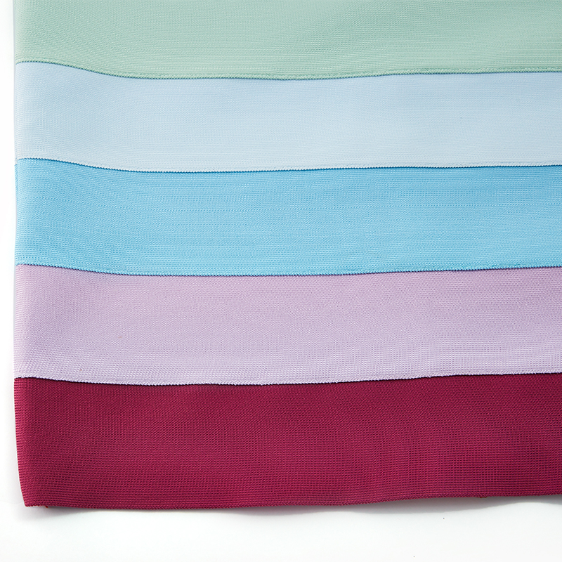 Vibrant Rainbow Striped Cross Hip Short Dress