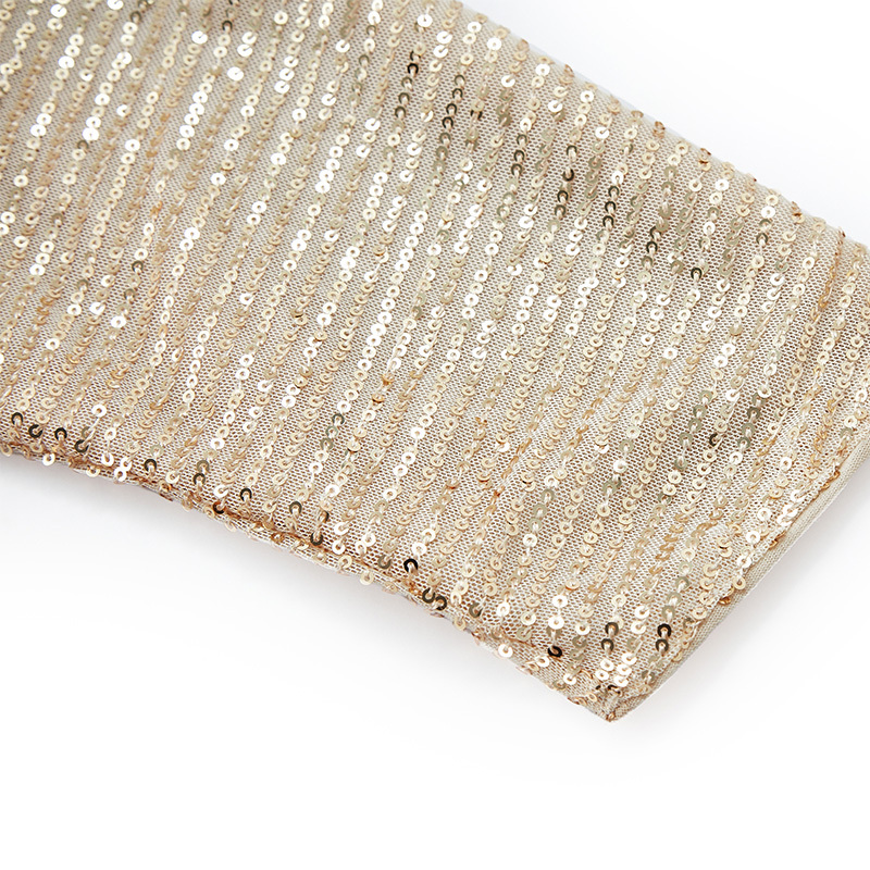 Commuter round neck sequined long sleeve top