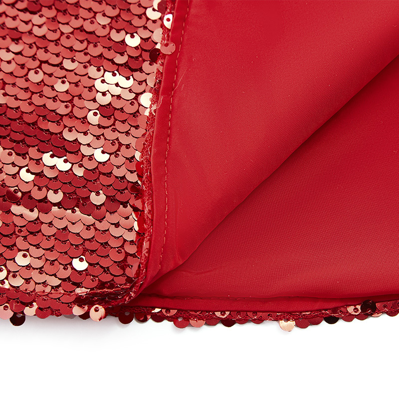 Premium Sexy Red Sequined Tube Top Trailing Party Dress