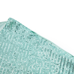 Mint green commuter round neck sequined long-sleeved top