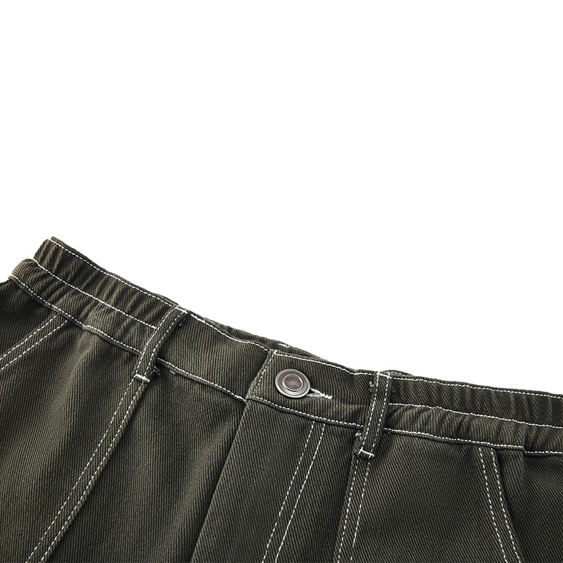 New design street black big pocket jeans